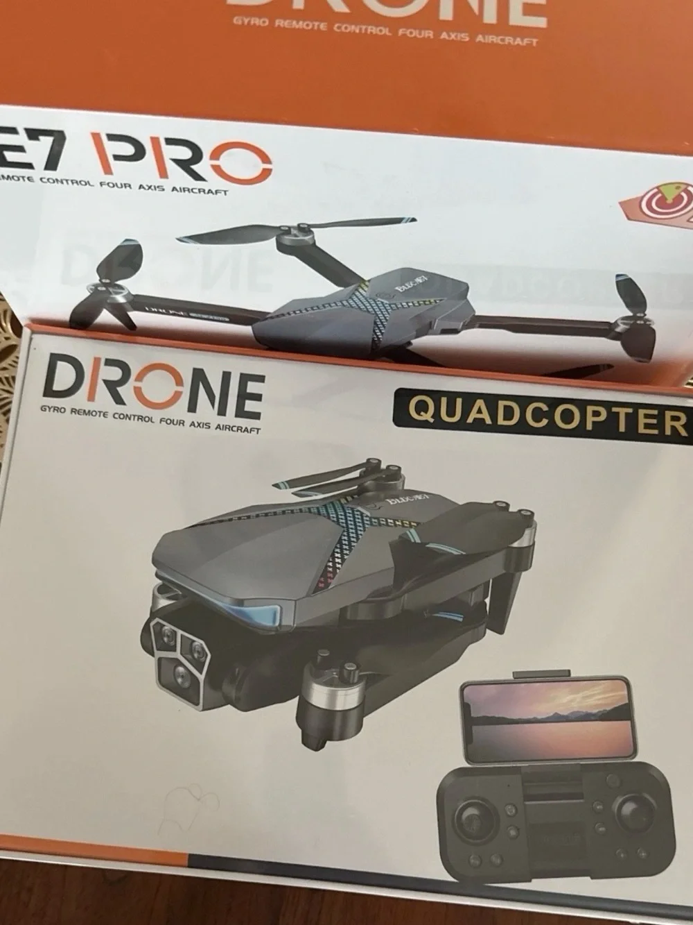 AE7 Pro Foldable Drone HD Dual Camera Obstacle Avoidance RC Quadcopter - New